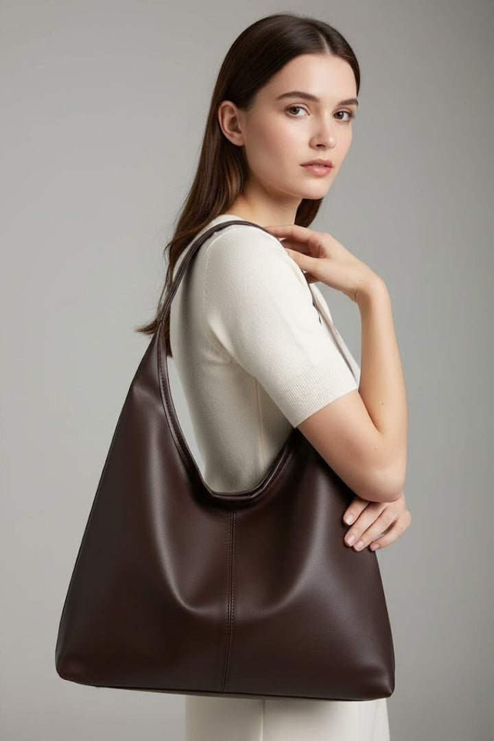 Matilda | Women’s Classic Tote Bag with Faux Outer and Large Inner Pocket