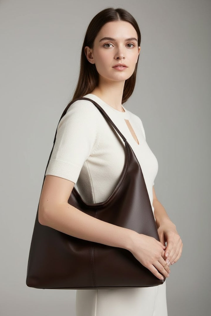 Matilda | Women’s Classic Tote Bag with Faux Outer and Large Inner Pocket