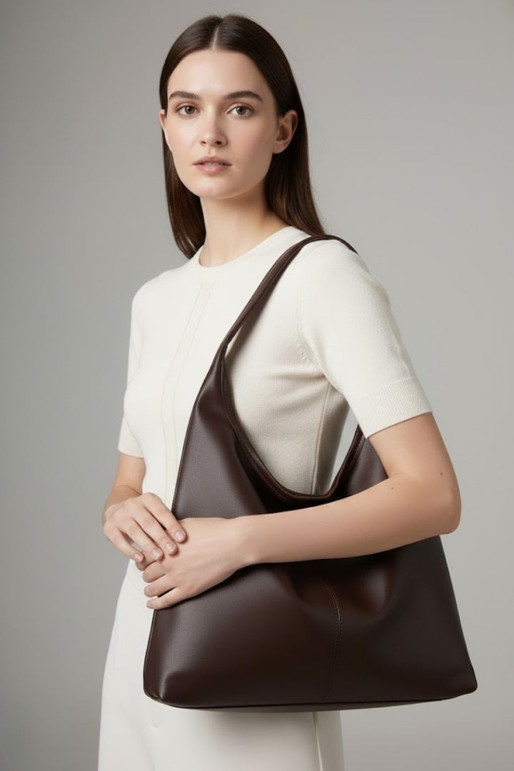 Matilda | Women’s Classic Tote Bag with Faux Outer and Large Inner Pocket