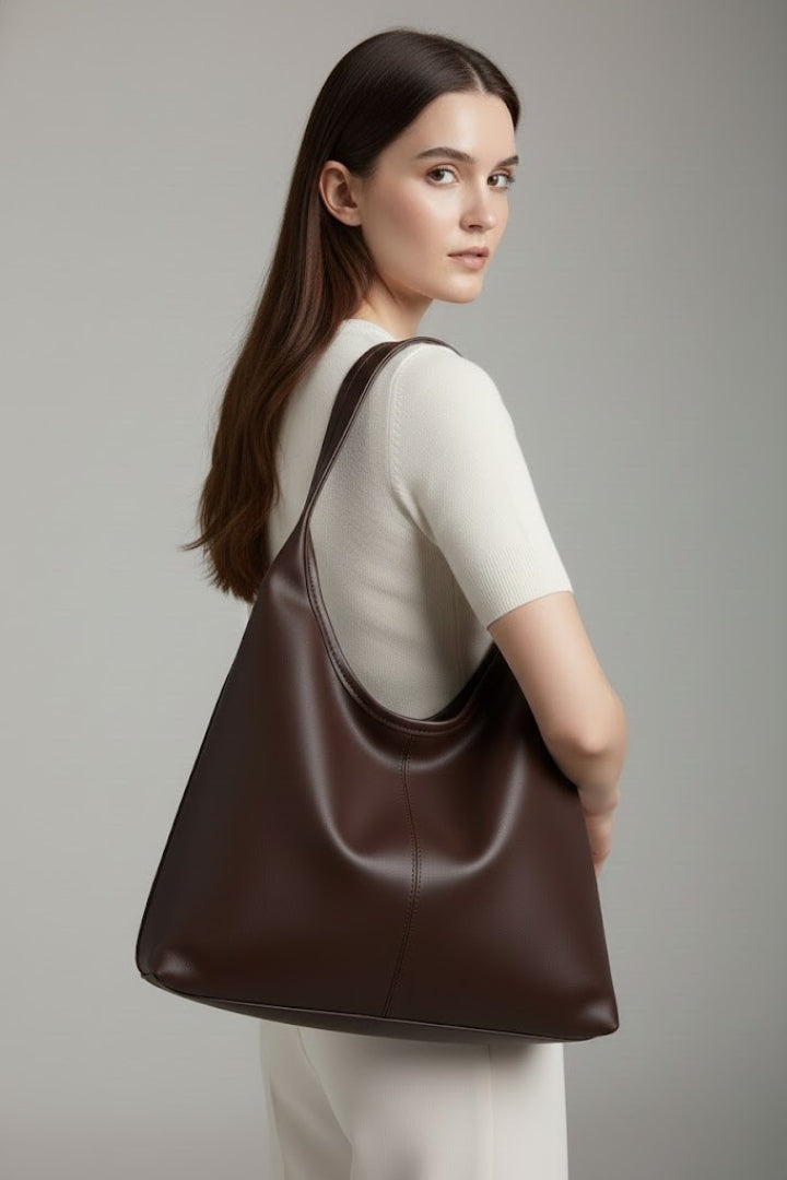 Matilda | Women’s Classic Tote Bag with Faux Outer and Large Inner Pocket