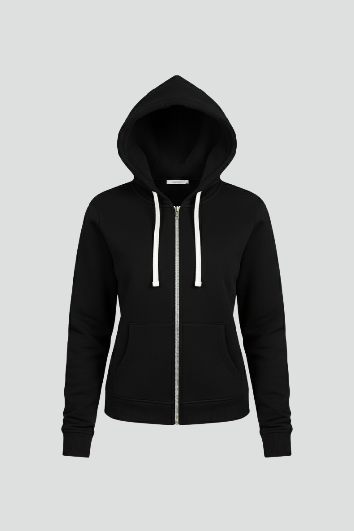Holly | Women’s Zip Hoodie with Drawstring Hood and Front Pockets