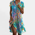 Ellmont London | Women's Floral Maxi Boho Summer Dress Lightweight Fit