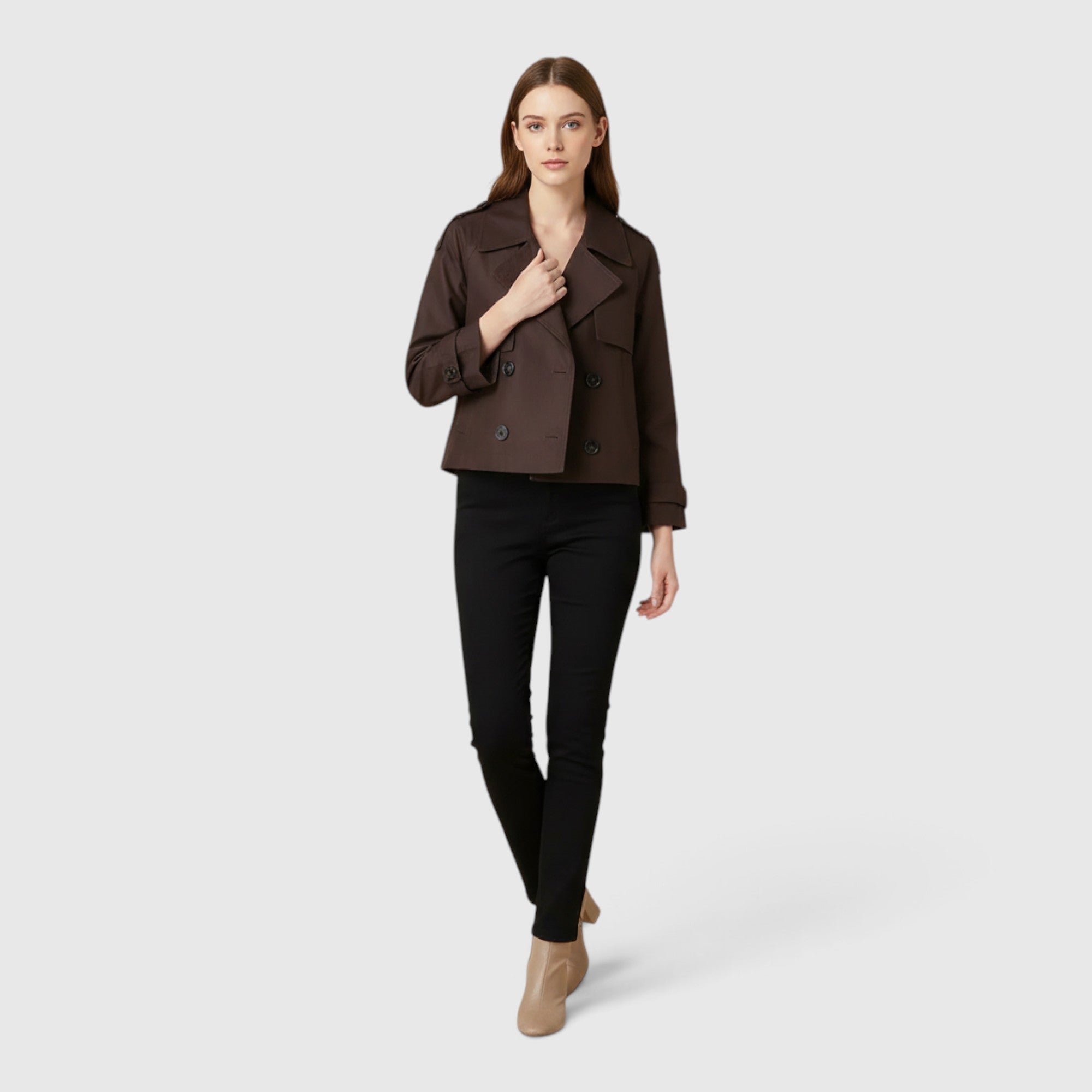 Gemma | Women's Trench Coat – Double Breasted Office & Casual Jacket