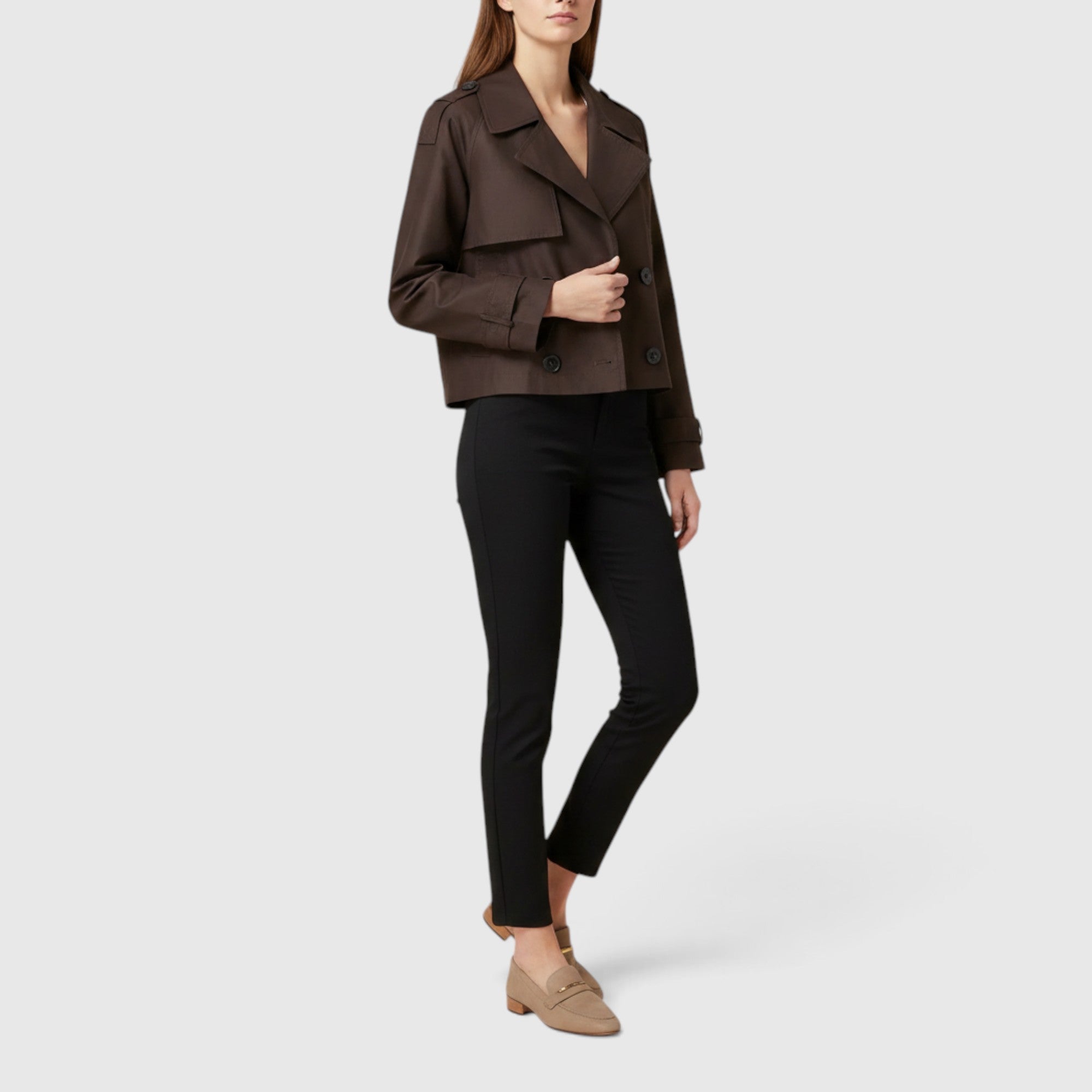 Gemma | Women's Trench Coat – Double Breasted Office & Casual Jacket