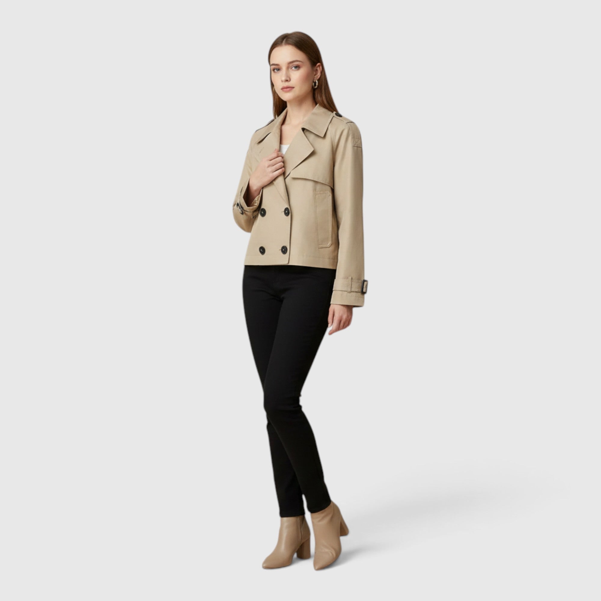 Gemma | Women's Trench Coat – Double Breasted Office & Casual Jacket