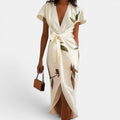Ellmont London | Women's Flowy V Neck Occasion Summer Dress For Weddings