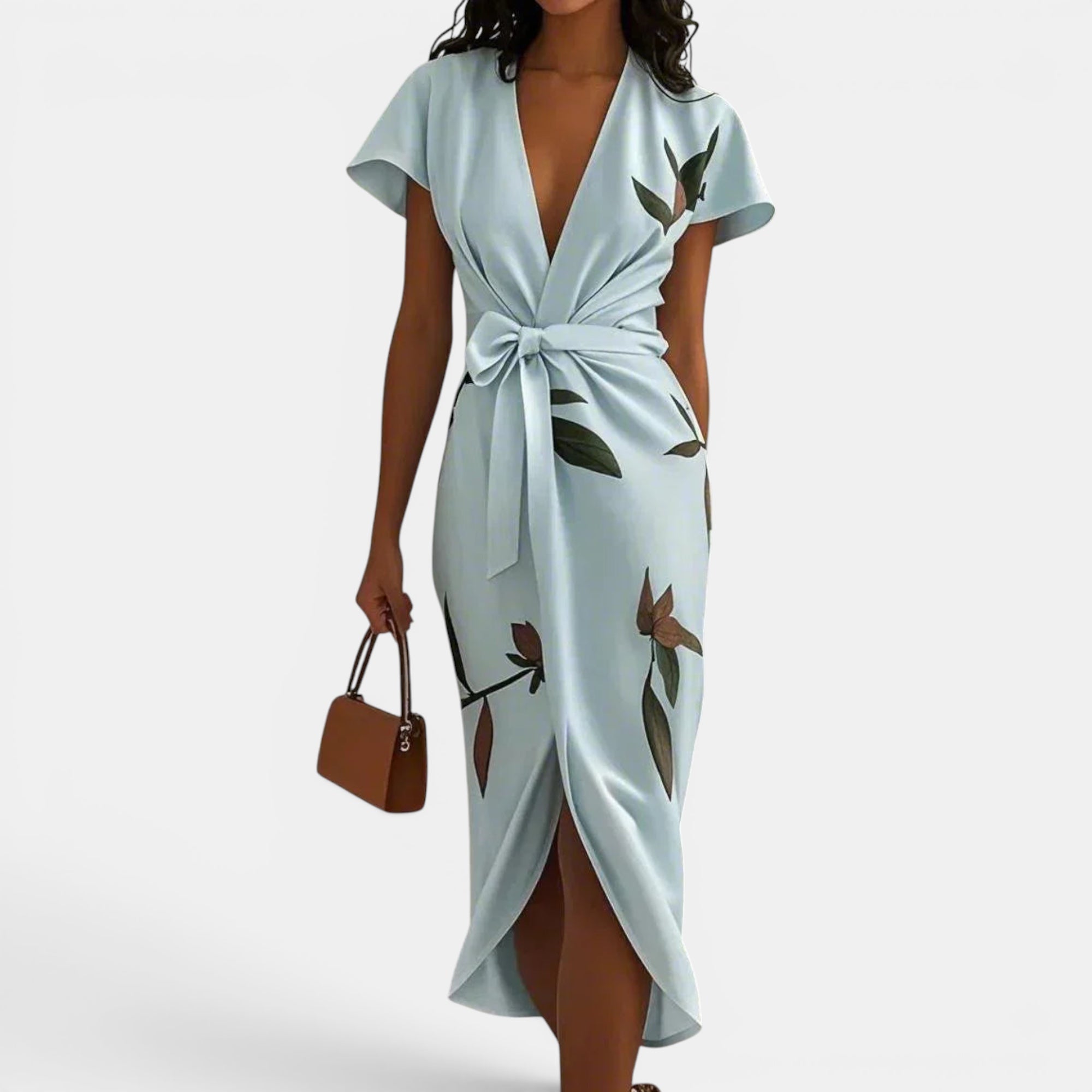 Ellmont London | Women's Flowy V Neck Occasion Summer Dress For Weddings