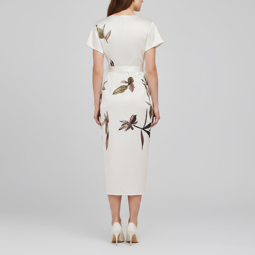 Ellmont London | Women's Flowy V Neck Occasion Summer Dress For Weddings