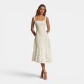 Ellmont London | Women's Square Neck Midi Dress Timeless Occasion Wear