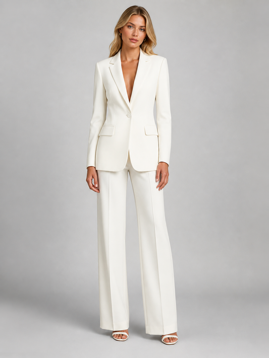 Women's Tailored Blazer and Trouser Set – Office Suit