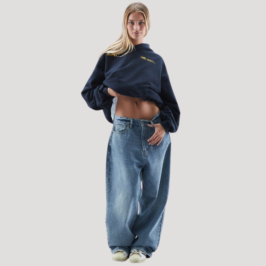 Kirsty | Women's Oversized Hoodie with Graphic Print and Kangaroo Pocket