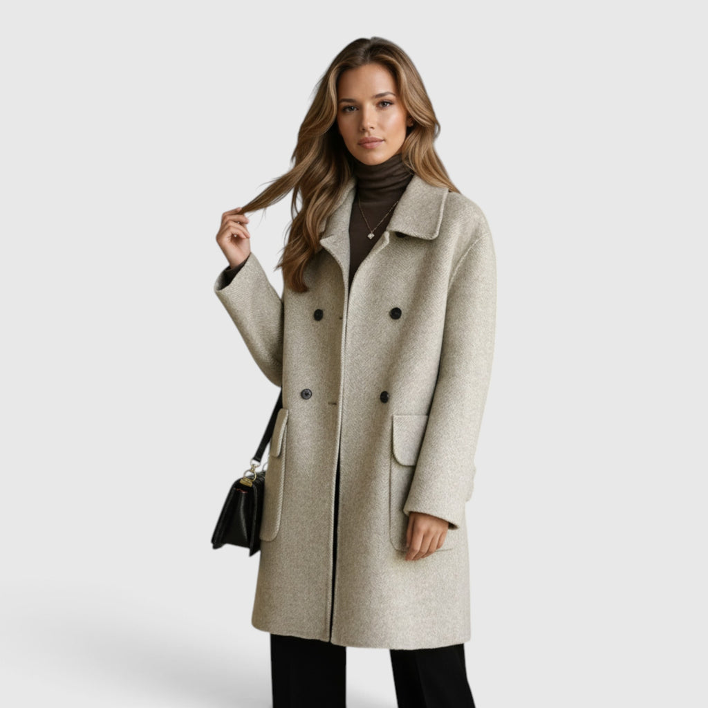 Kate | Wool Coat Women's Elegant Knee Length Tailored Coat