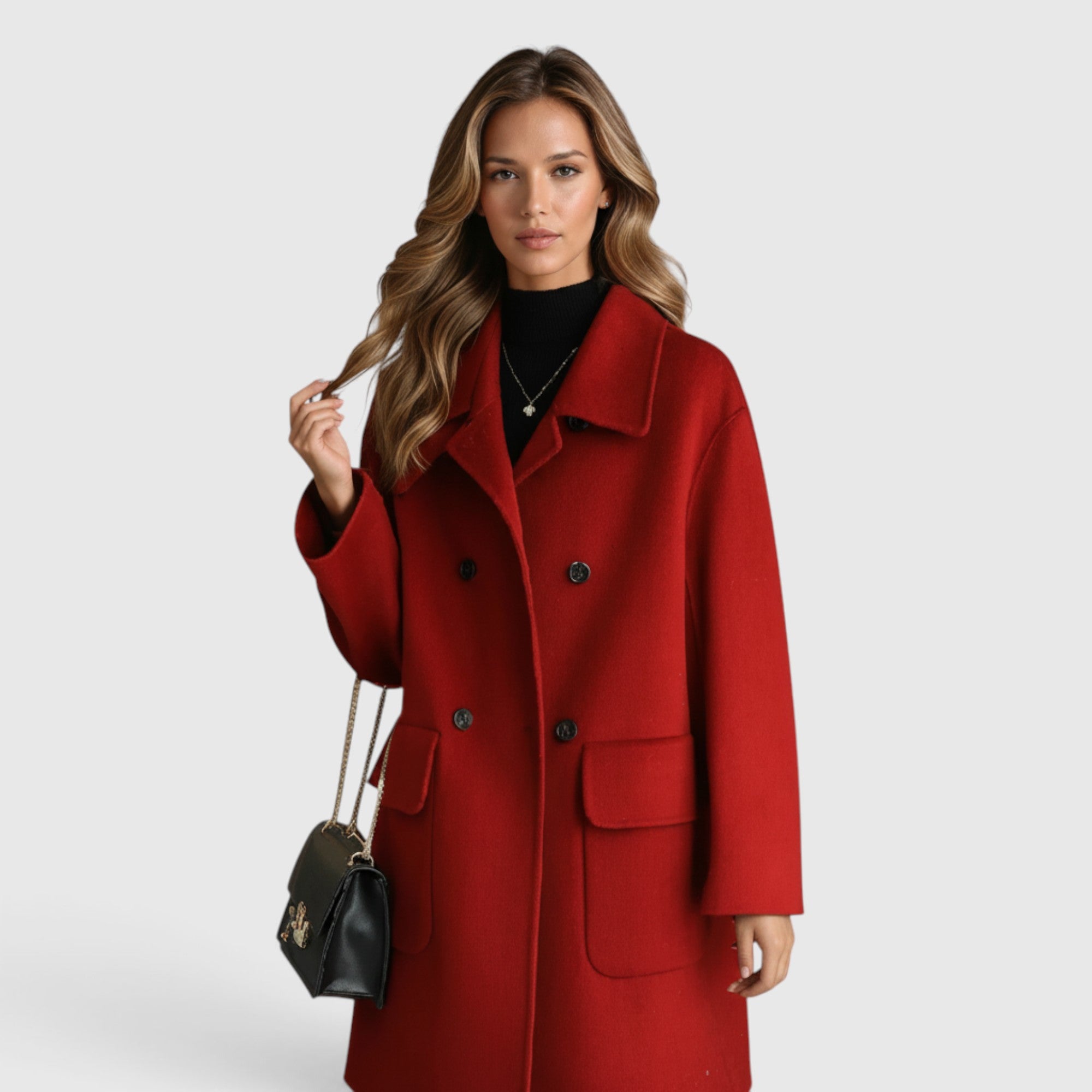 Holly | Women's Overcoat – Warm Wool Blend Knee-Length Coat for Women