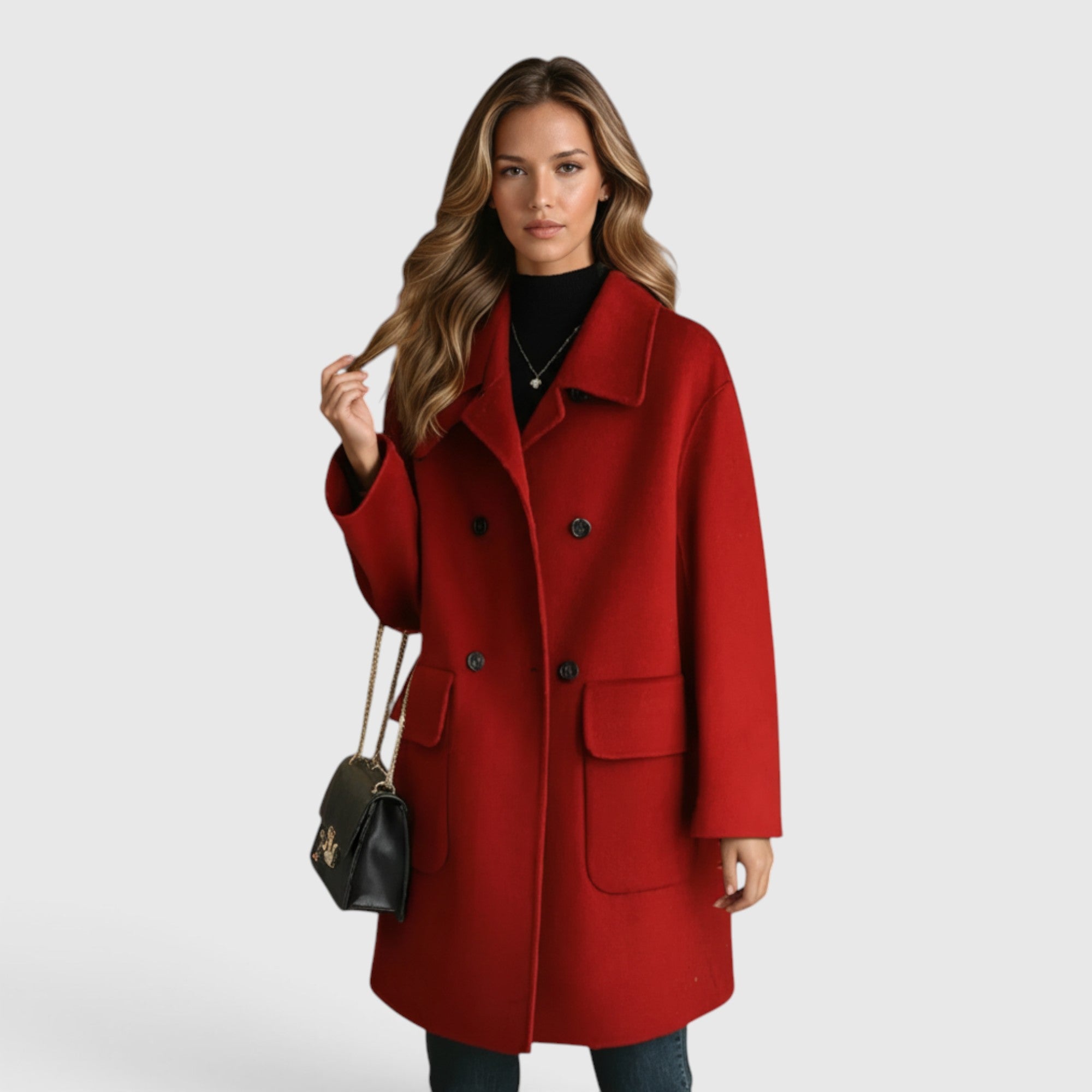 Kate | Wool Coat Women's Elegant Knee Length Tailored Coat