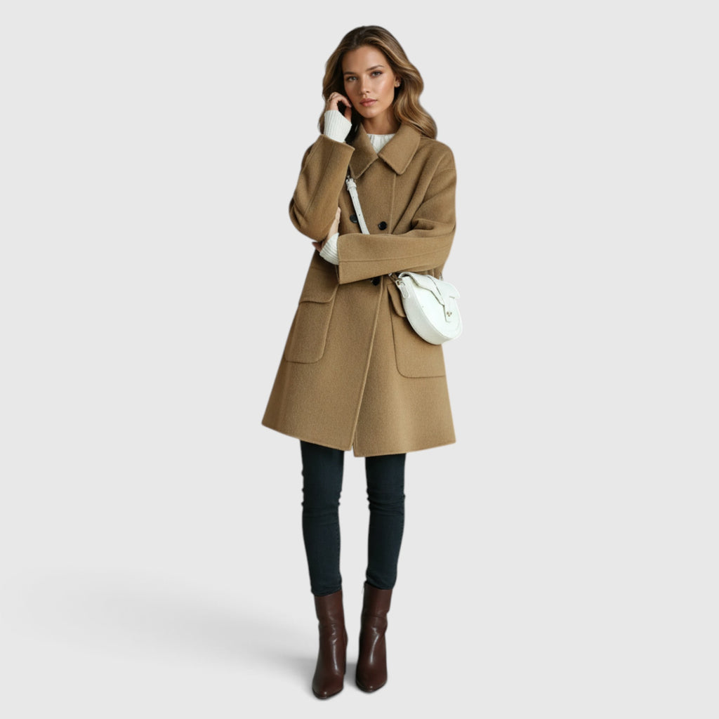 Holly | Women's Overcoat – Warm Wool Blend Knee-Length Coat for Women