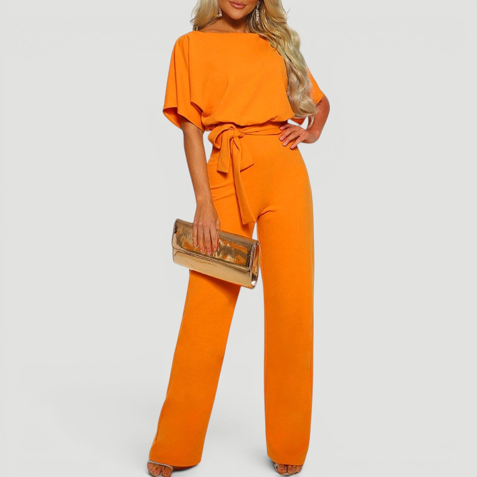 Ellmont London | Women’s High Waisted Jumpsuit Wide Leg One Piece Outfit
