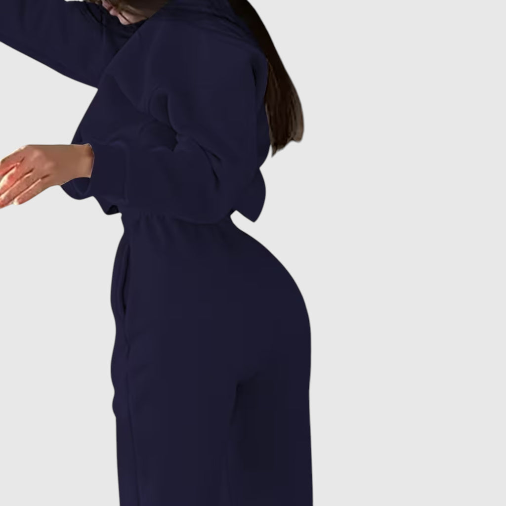 Hazel | Women's Loose Fit Embroidered Tracksuit Two-Piece Lounge Set