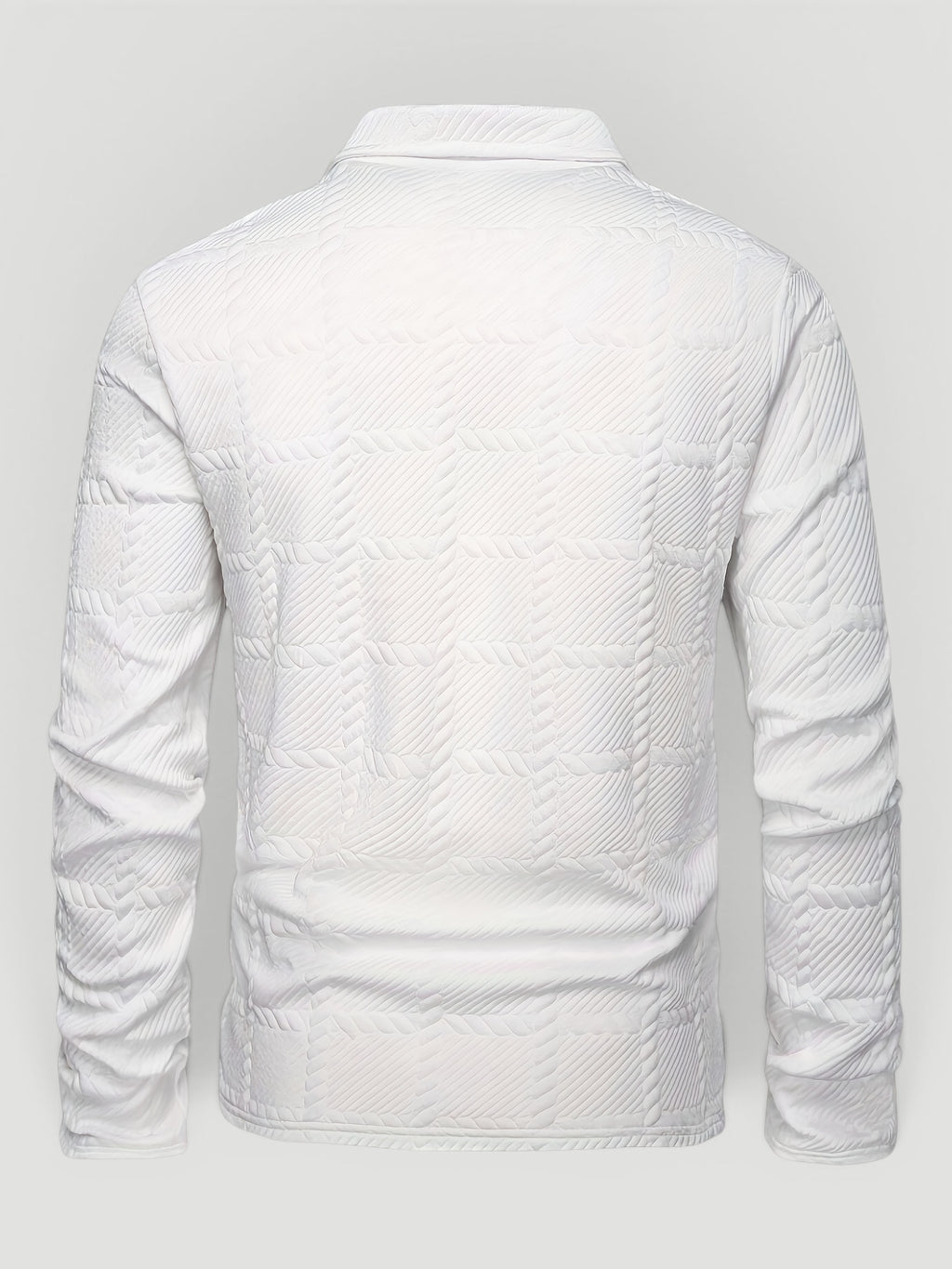 Ellmont London | Men’s Button Polo Shirt Modern Jacquard Knit