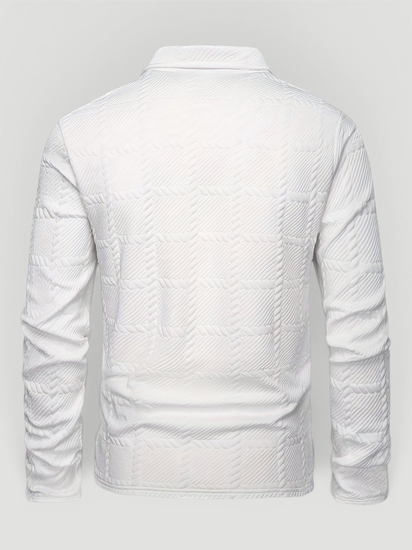 Ellmont London | Men’s Button Polo Shirt Modern Jacquard Knit