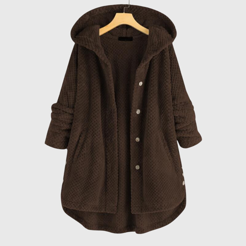 Poppy | Franca™ Fleece Jacket with Hood — Reversible Women's Coat