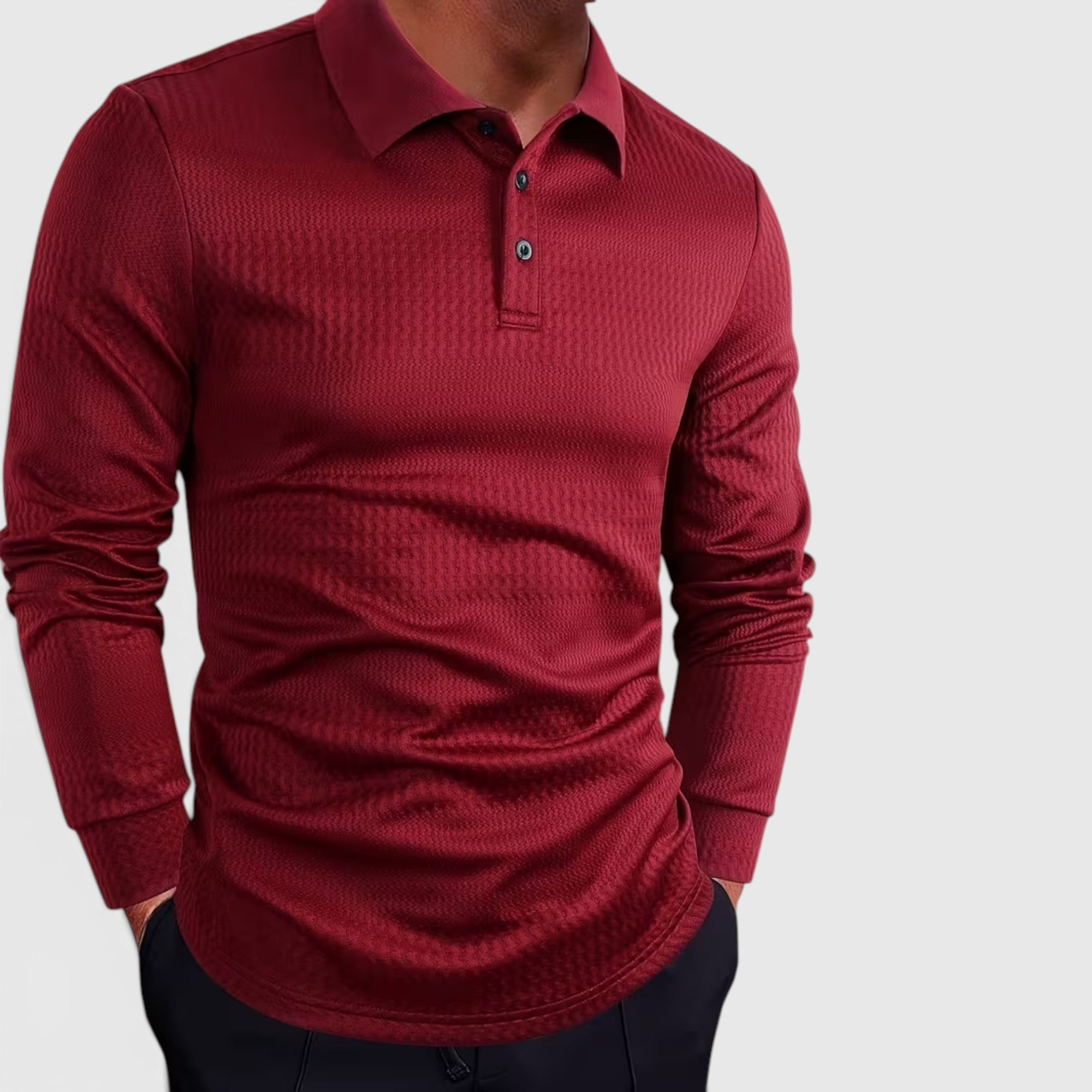 Martin | Men's Jacquard Knit Shirt – Regular Fit Office & Weekend Wear