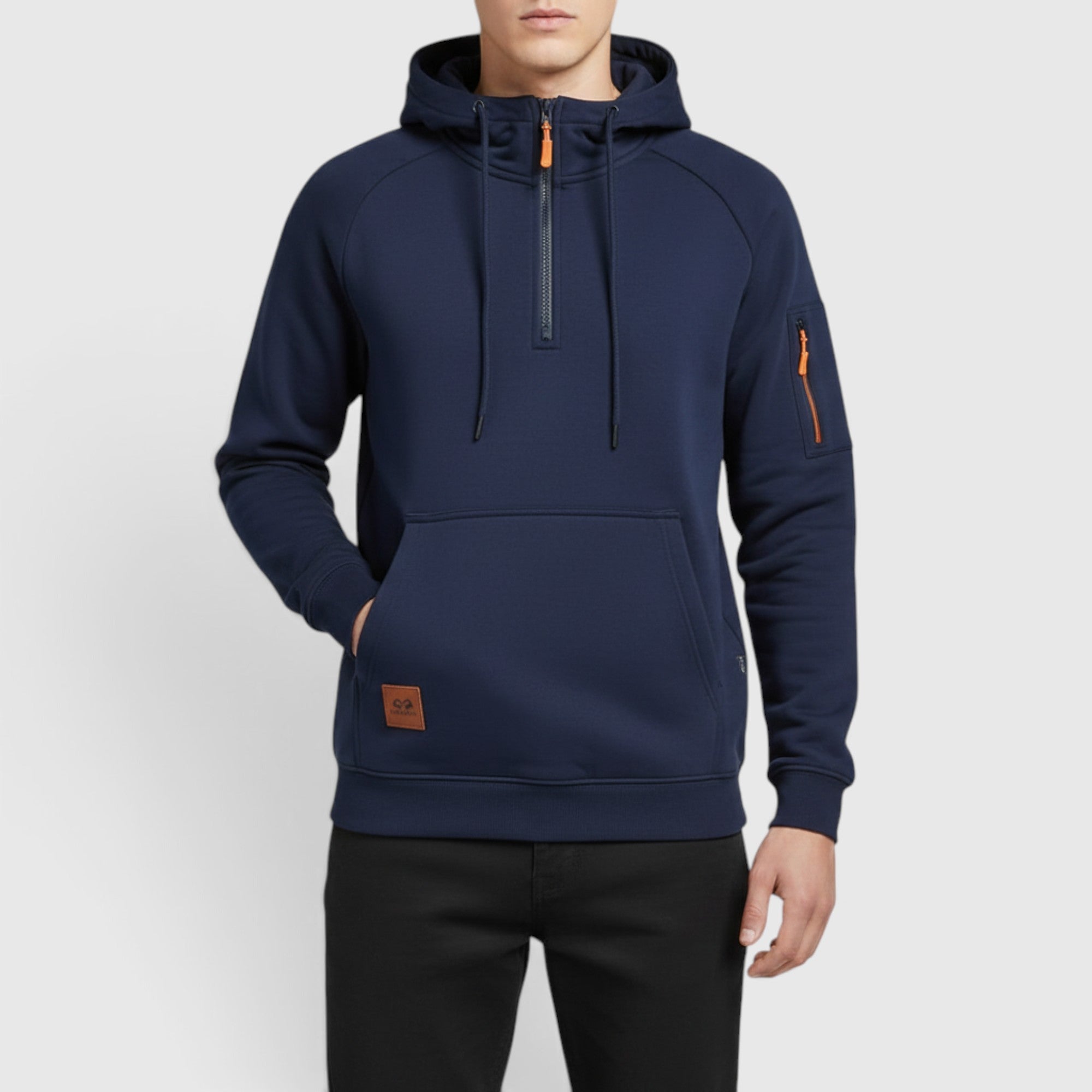 Felix | Men's Fleece Hoodie Quarter Zip – Casual Long Sleeve Pullover