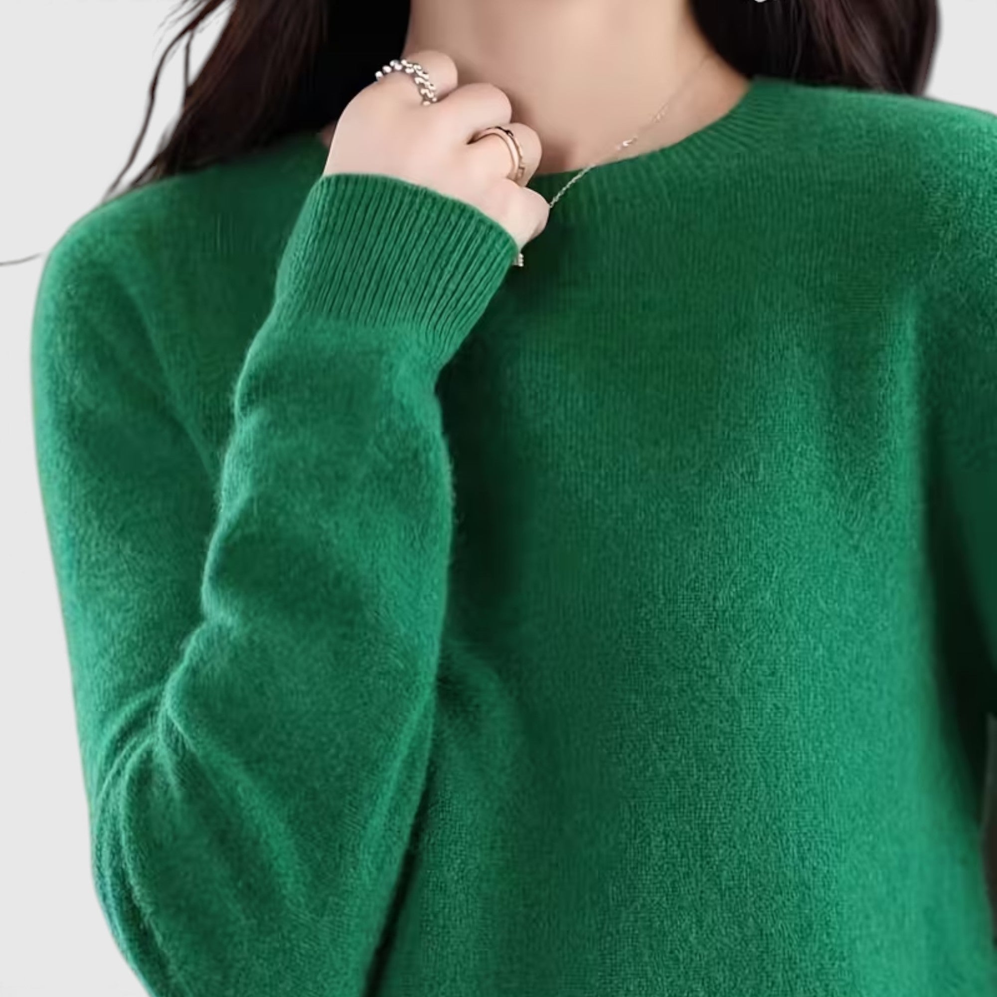 Juno | Women's Crewneck Sweater – Casual Loose Fit Everyday Knit Top