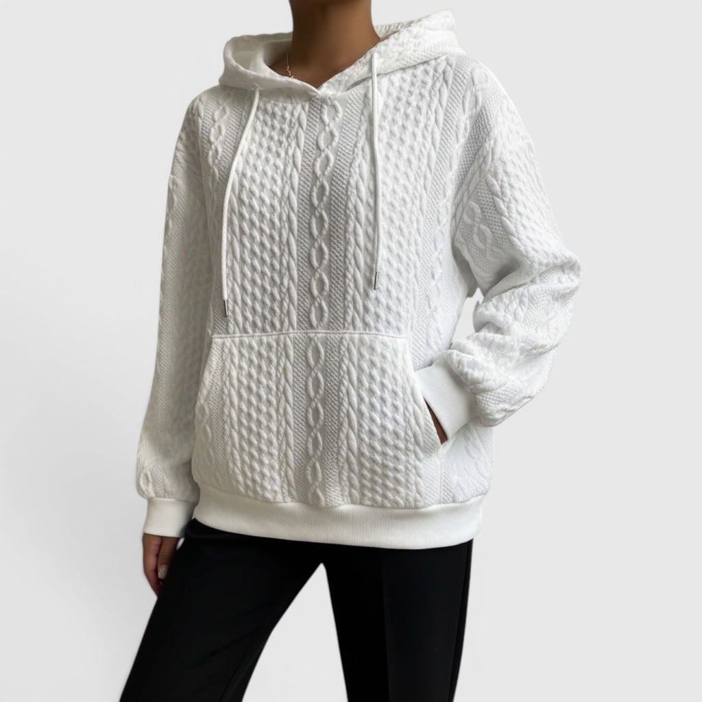 Ellmont London | Women's Plus Size Long Sleeve Hoodie Relaxed Fit Sweatshirt
