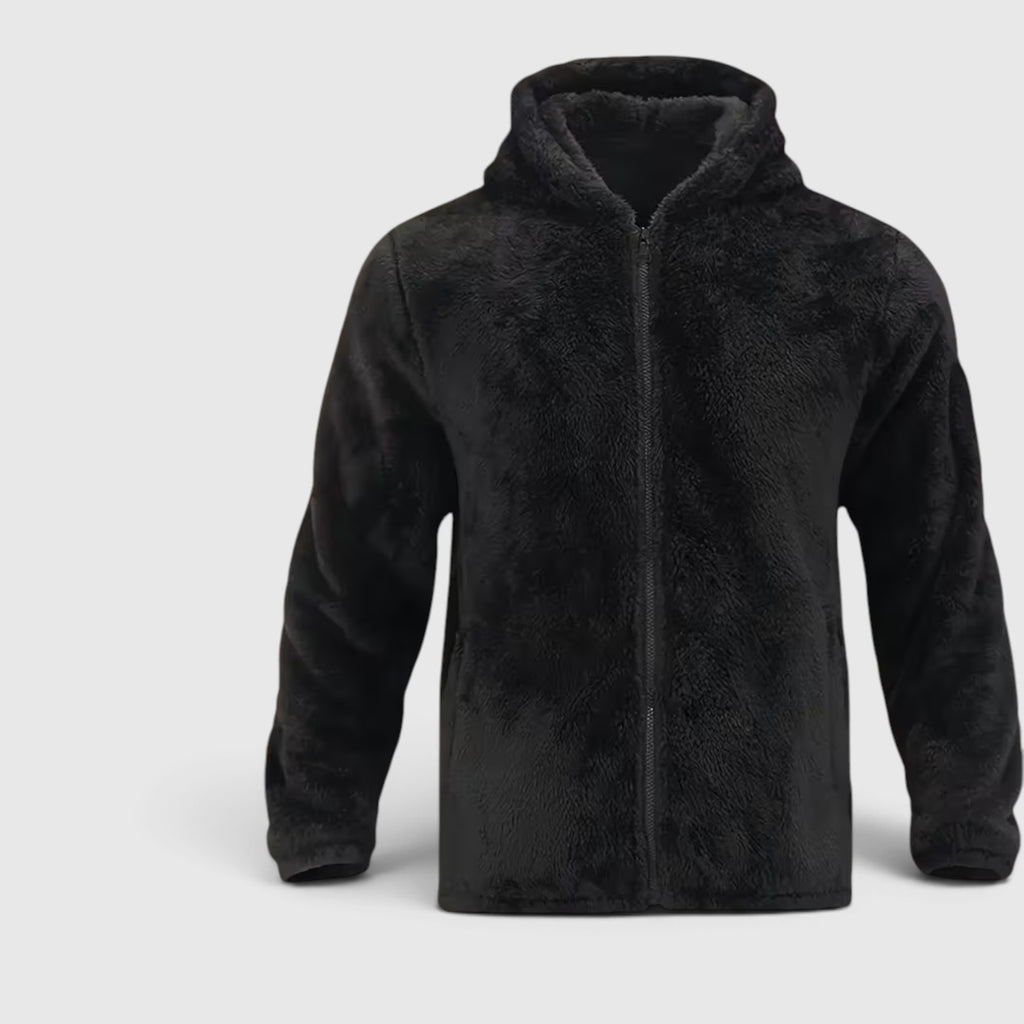 Jasper | Men's Warm Zip Up Teddy Jacket – Hooded Plus Size Outerwear