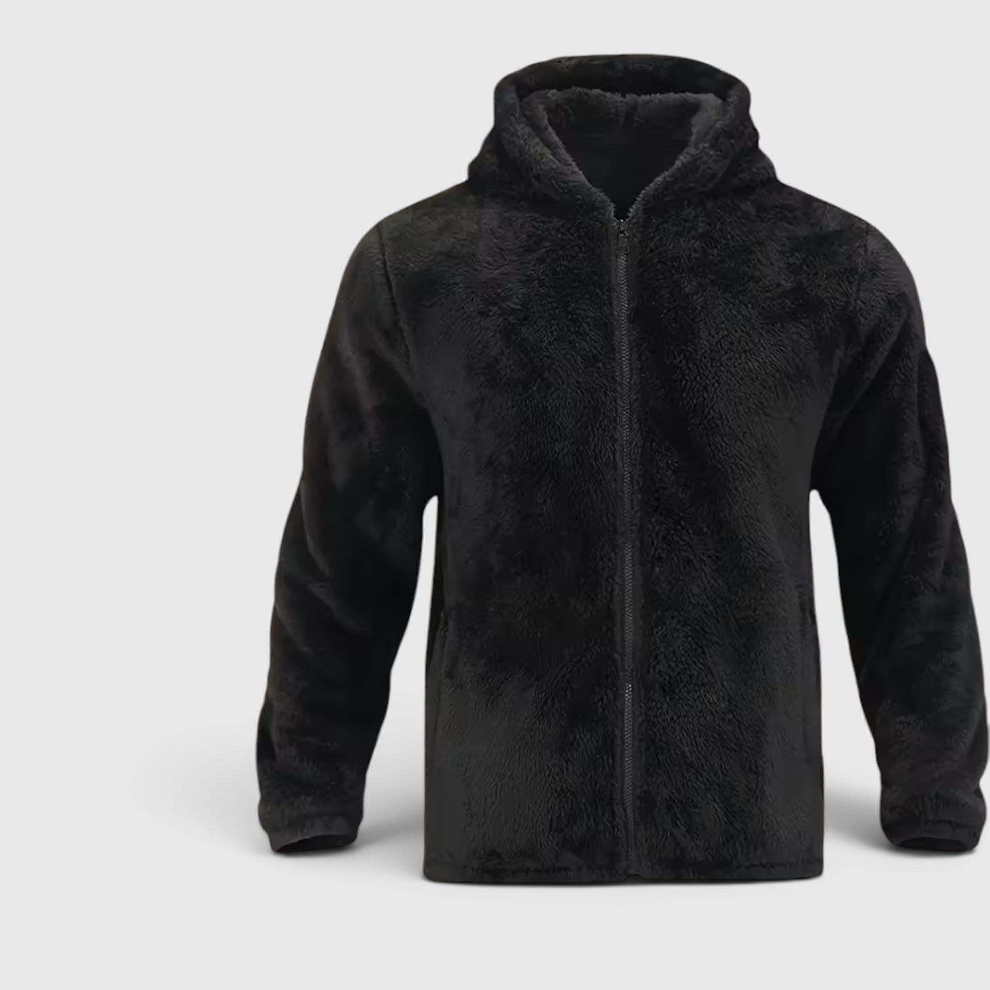 Jasper | Men's Warm Zip Up Teddy Jacket – Hooded Plus Size Outerwear