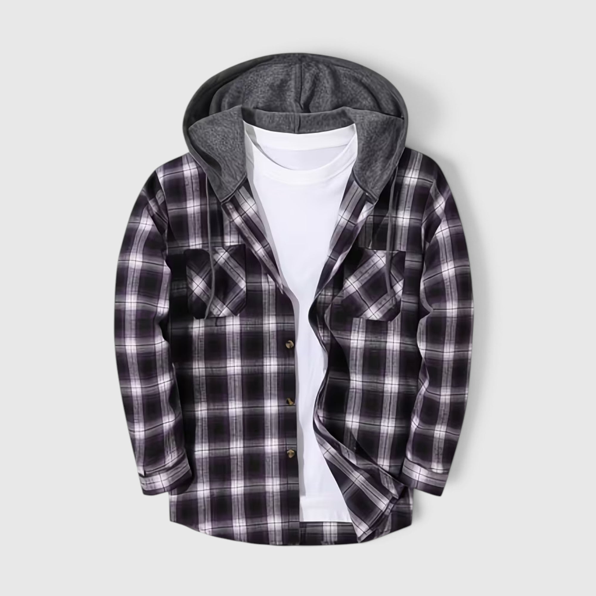Nicholas | Men's Hooded Flannel Shirt Jacket – Everyday Plaid Layer