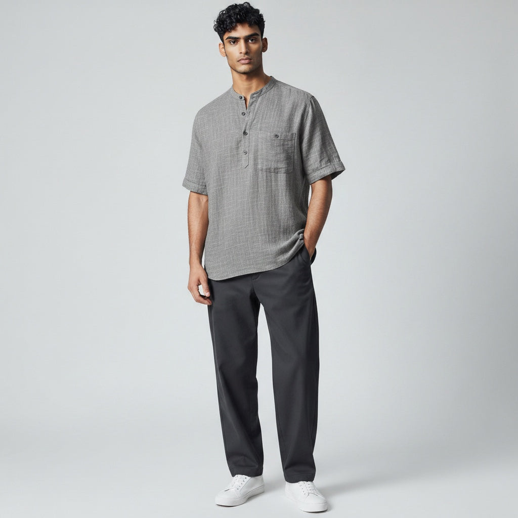 Ellmont London | Men’s Breathable Summer Shirt Short Sleeve