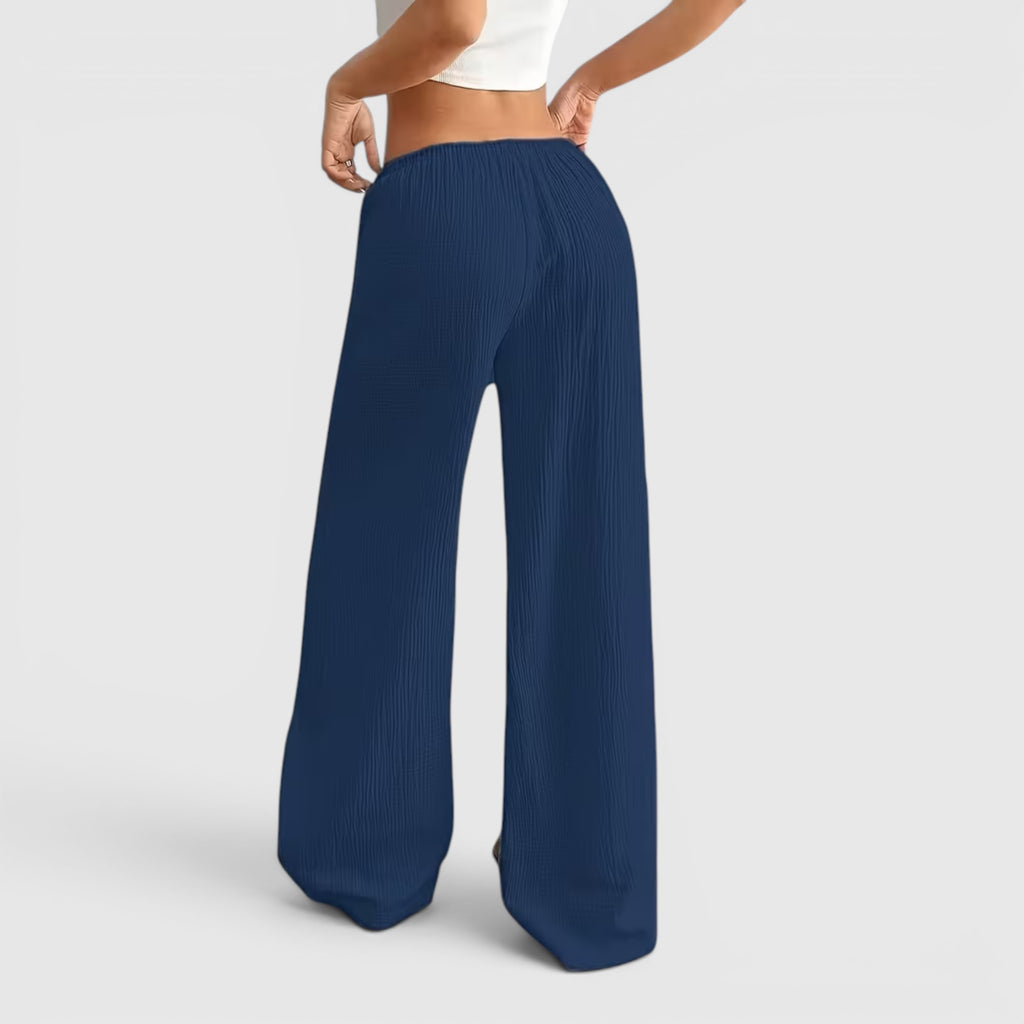 Greta | Women's Loose Straight Leg Trouser Set Lightweight Casual Outfit