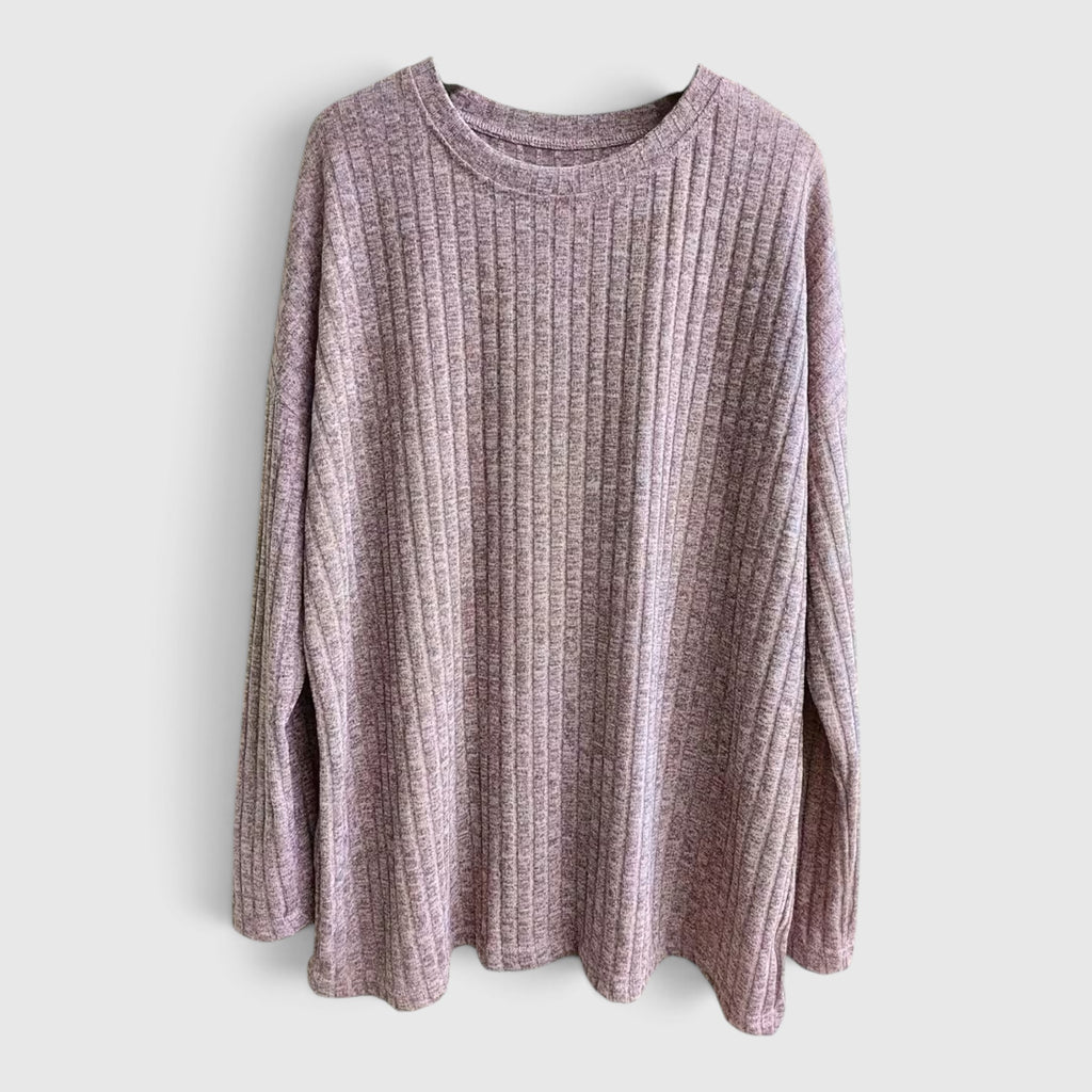 Lola | Women's Plus Size Crewneck Sweater – Relaxed Fit Long Sleeve Casual Top