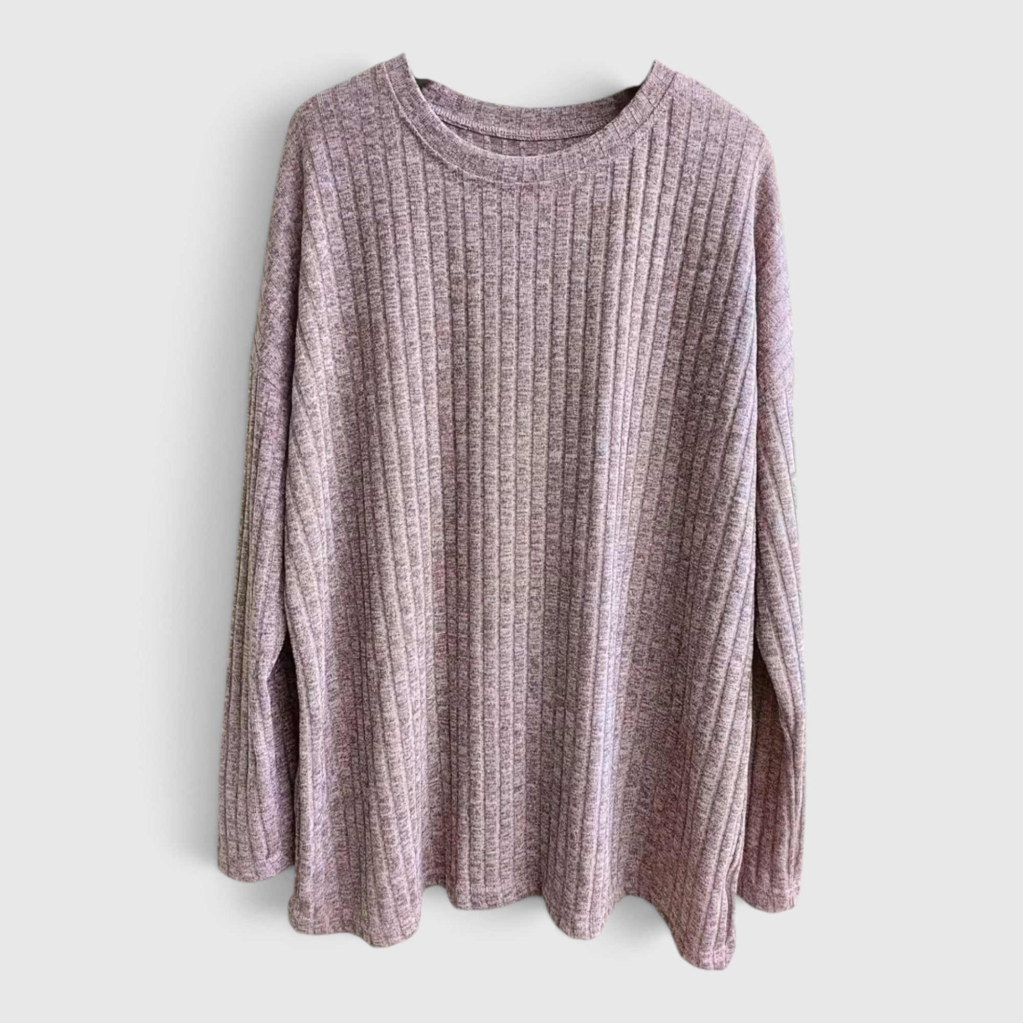 Lola | Women's Plus Size Crewneck Sweater – Relaxed Fit Long Sleeve Casual Top