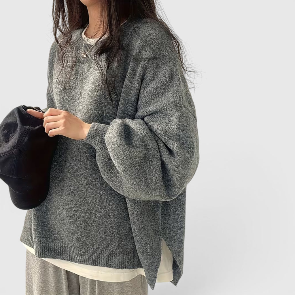 Iris | Women's Crewneck Sweater Long Sleeve Casual Knit Fall Winter Top