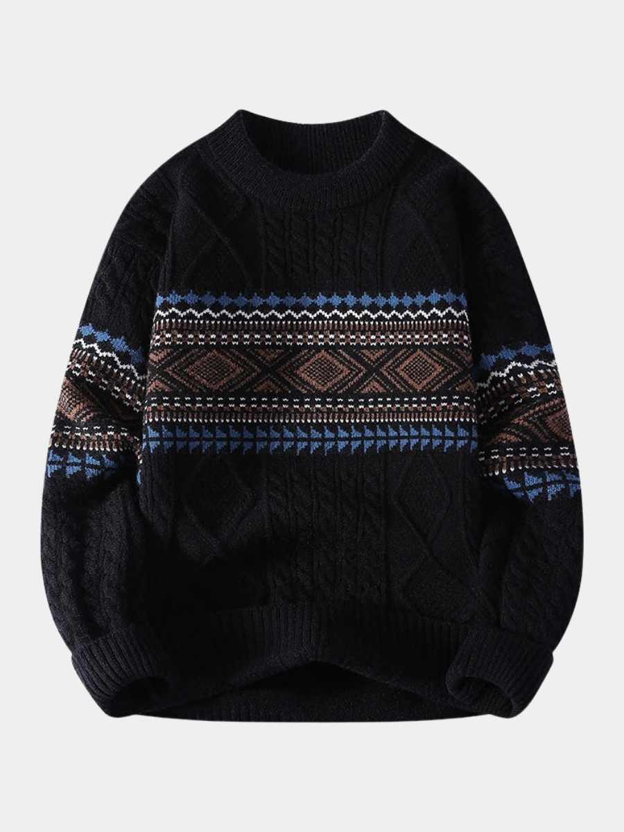 Men's Nordic Knit Jumper – Chunky Crew Neck