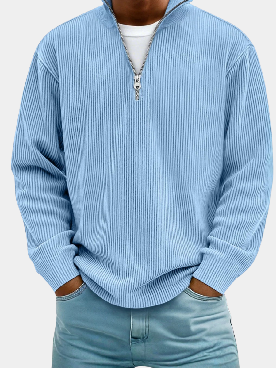 Jasper | CLASSIC KNIT PULLOVER HALF-ZIP FOR MEN