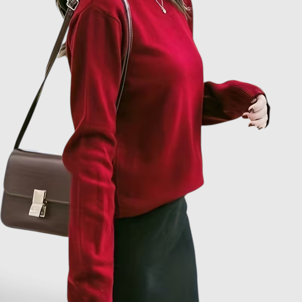 Juno | Women's Crewneck Sweater – Casual Loose Fit Everyday Knit Top