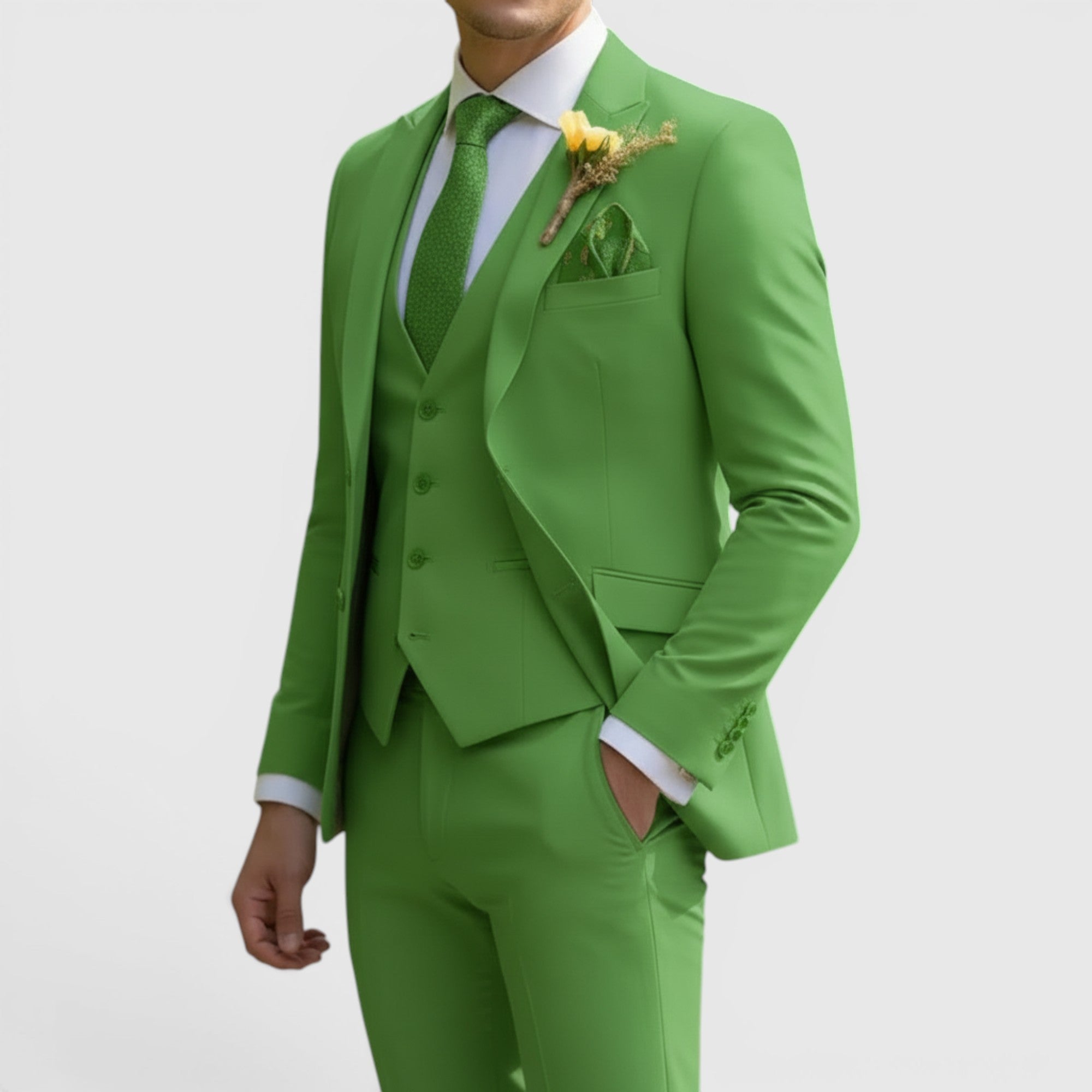 Ellmont London | Men's Wedding Suit Tailored Formal Suit with Matching Vest