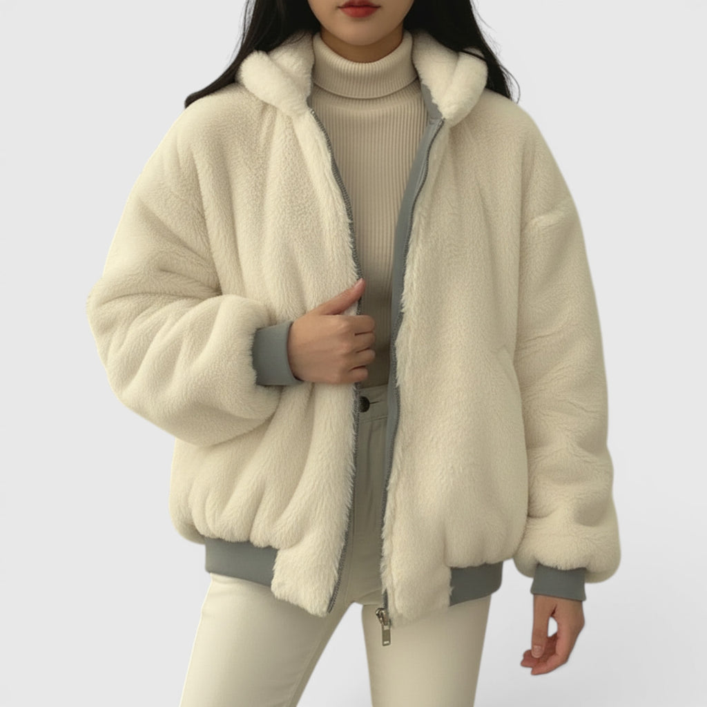 Ellmont London | Women's Casual Bomber Jacket Cozy Lightweight Everyday Jacket
