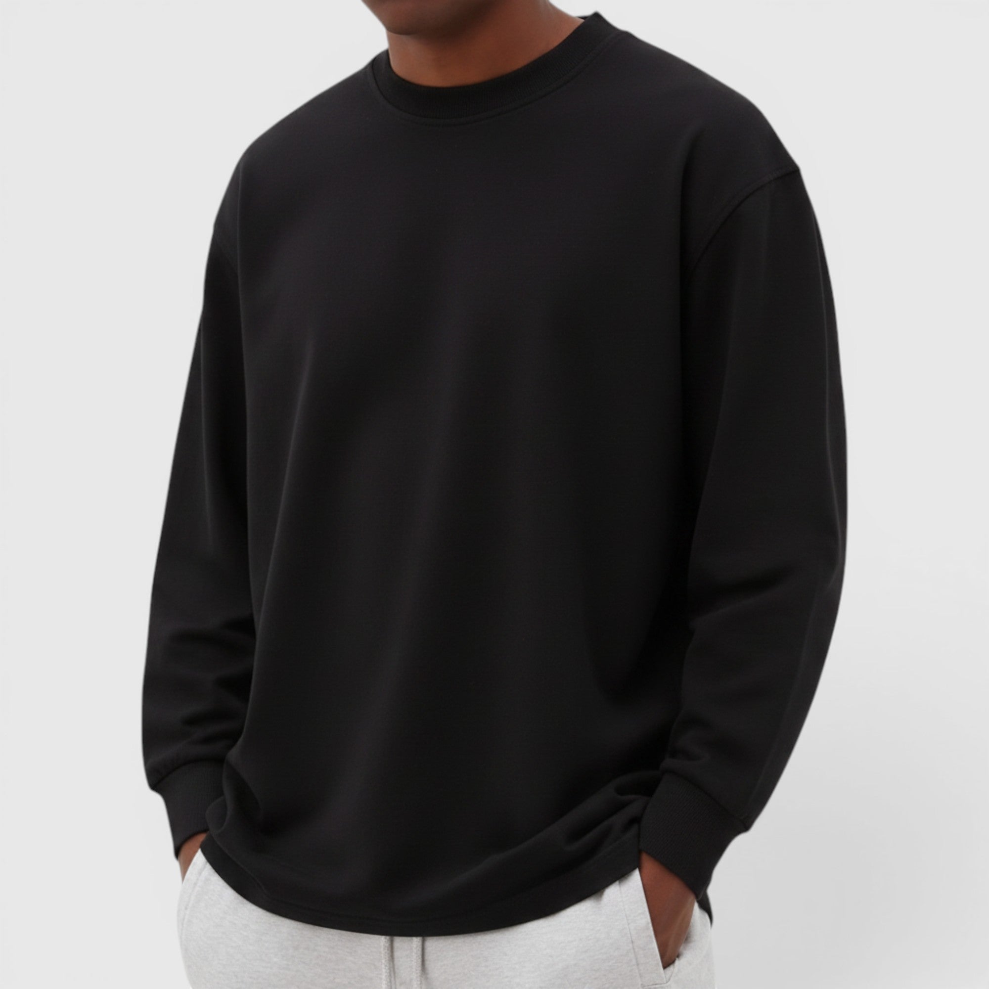 Ellmont London | Men's Breathable Cotton Longsleeve Mockneck Casual Shirt