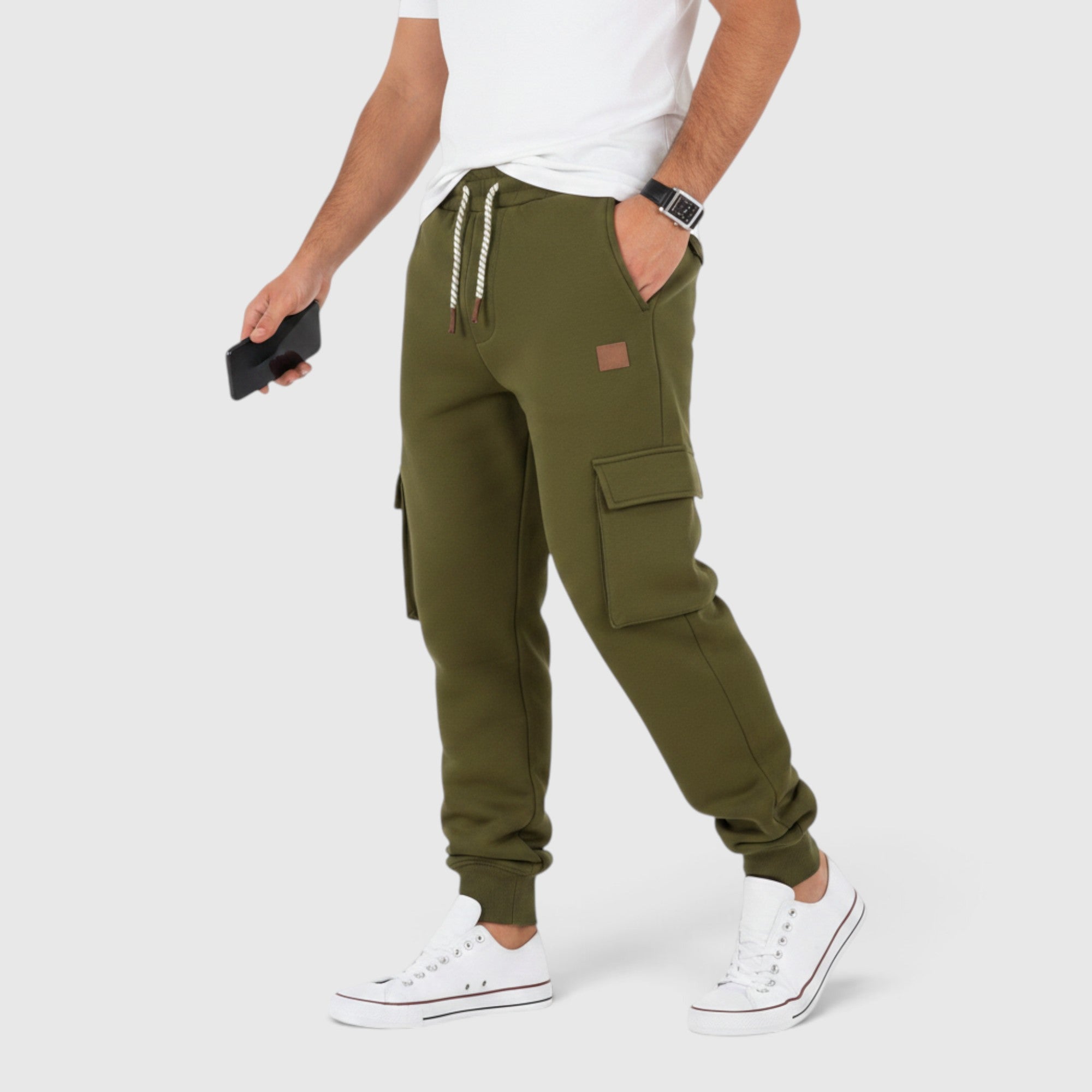 Kian | Men's Baggy Cargo Sweatpants Drawstring Waist Lounge Pants