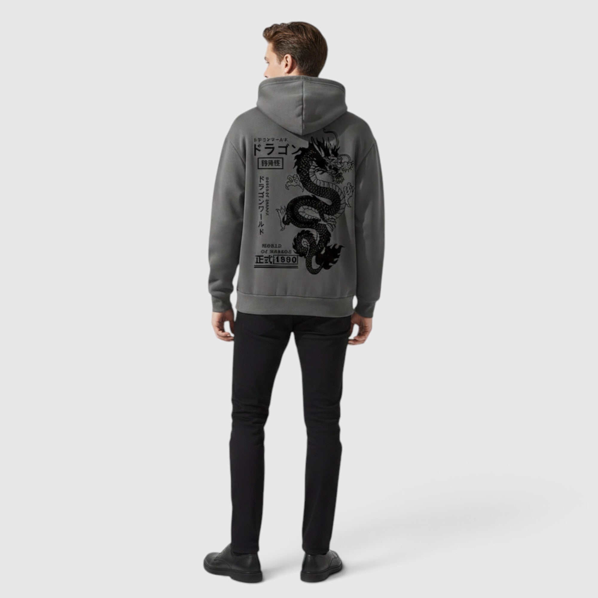 Theo | Men's Dragon Hoodie – Regular Fit Everyday Pullover