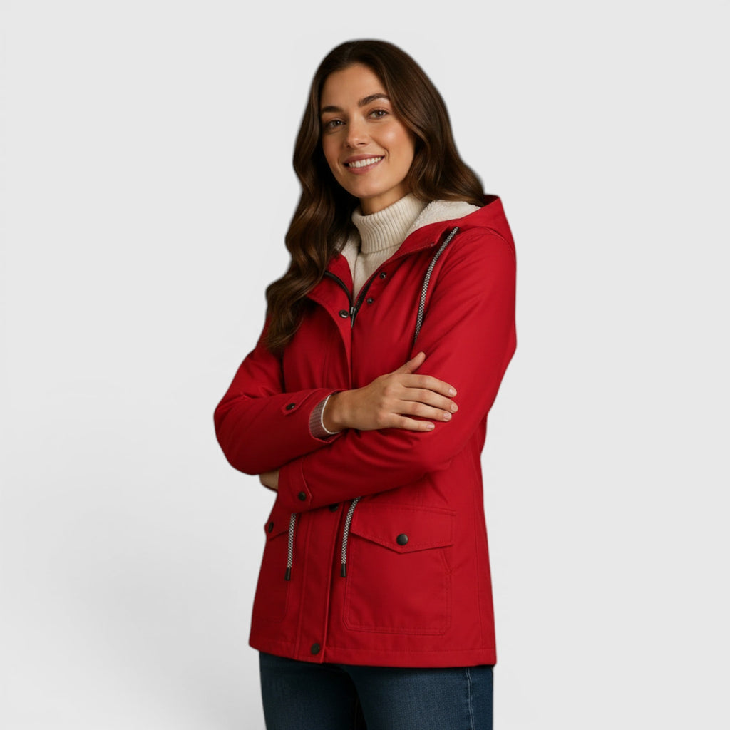 Ellmont London | Rain Jacket Women's Warm Water-Repellent Outdoor Coat