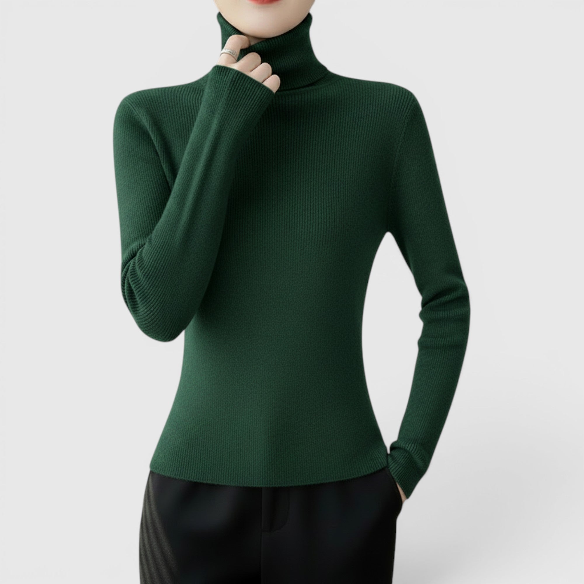 Freya | Women's Cozy Turtleneck Sweater Lightweight Winter Knit Pullover