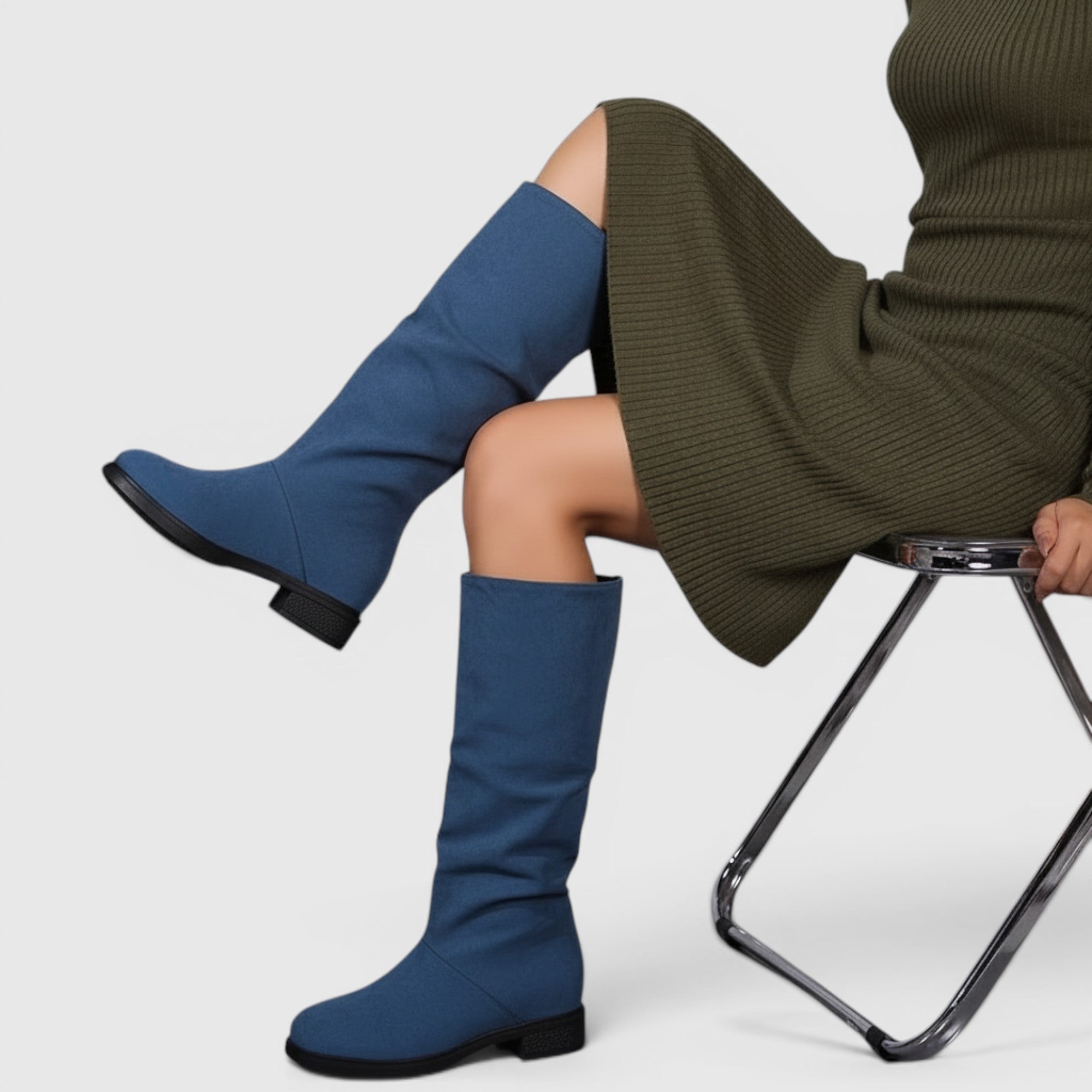 Ellmont London | Women's Slip-On Ankle Boots Classic Mid Heel Shoes