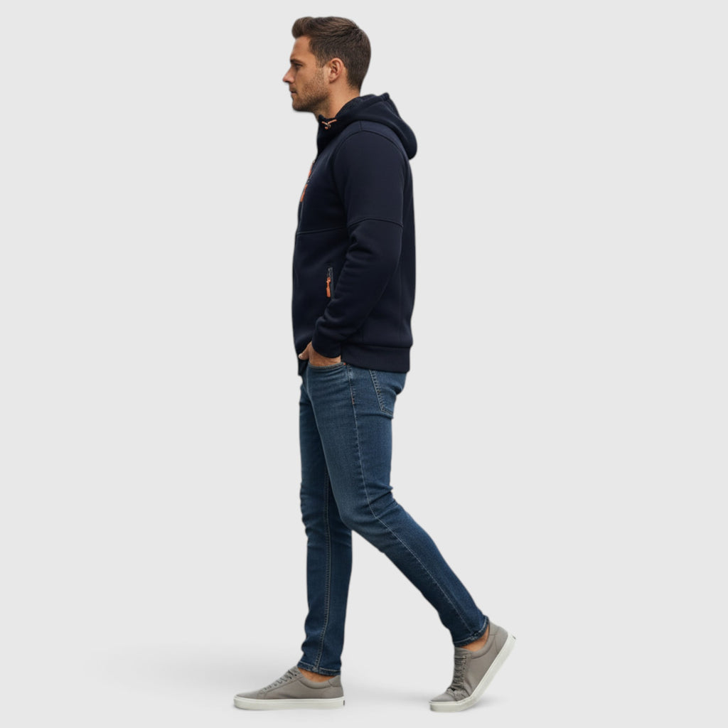 Noah | Men's Waterproof Hooded Coat Casual Loose Fit Zip Hoodie
