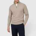 Ellmont London | Men's Pure Cashmere Zip-Up Sweater Funnel Neck Knit