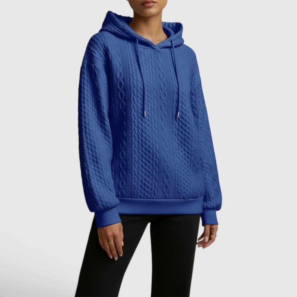 Ellmont London | Women's Plus Size Long Sleeve Hoodie Relaxed Fit Sweatshirt